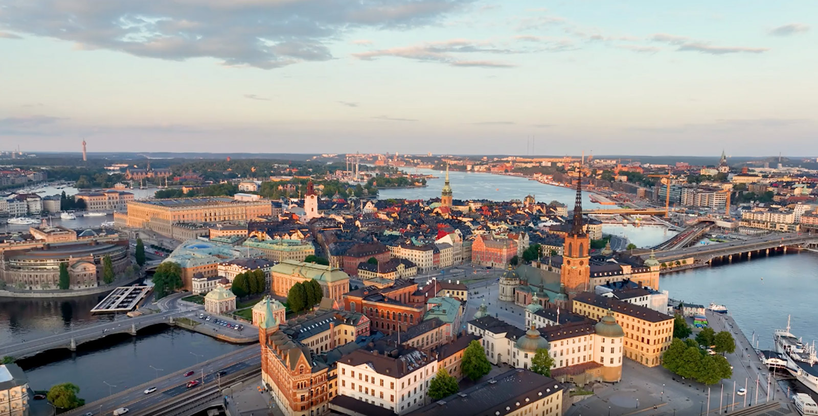 Flygfoto över Stockholm