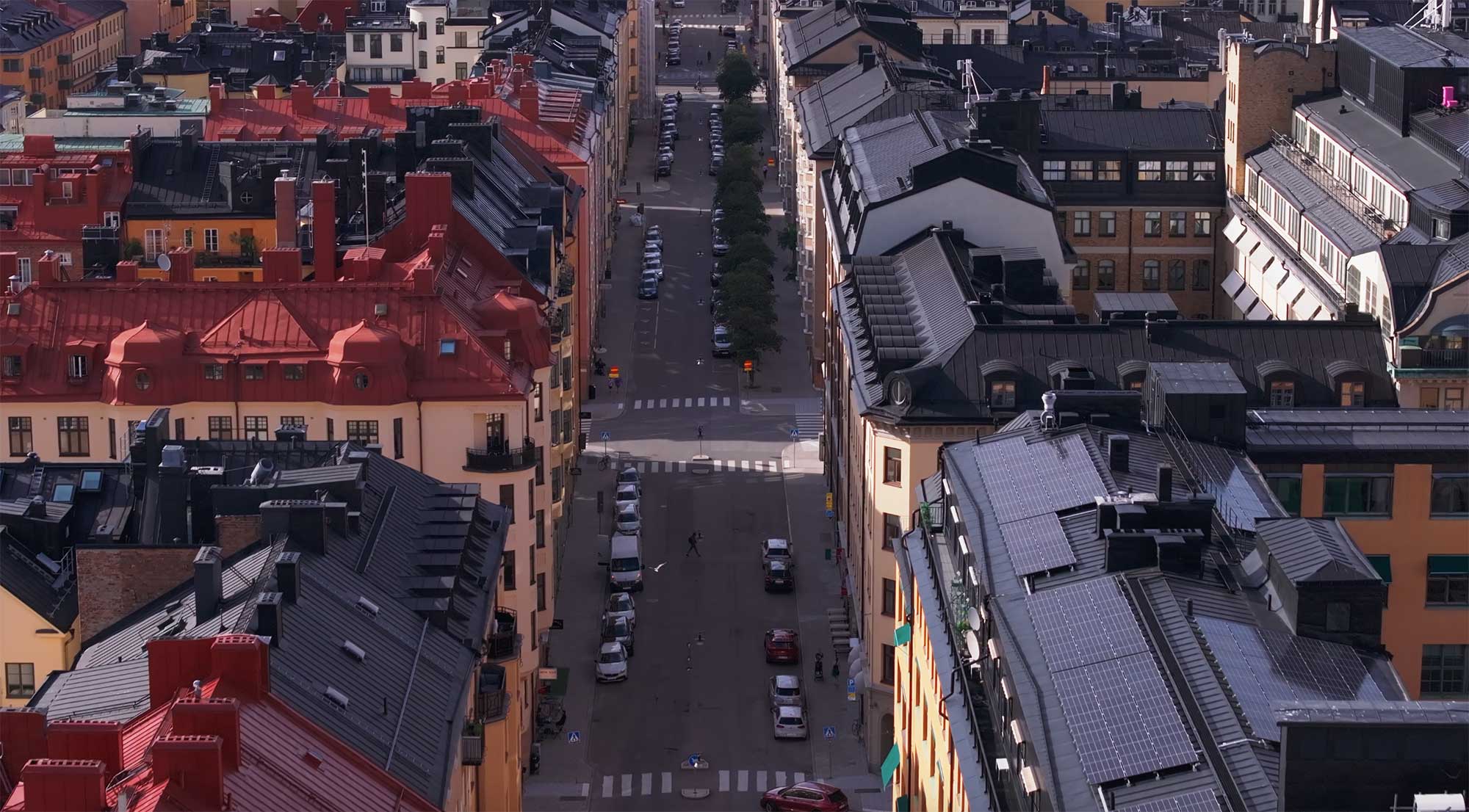 Stockholm tagen ovanifrån